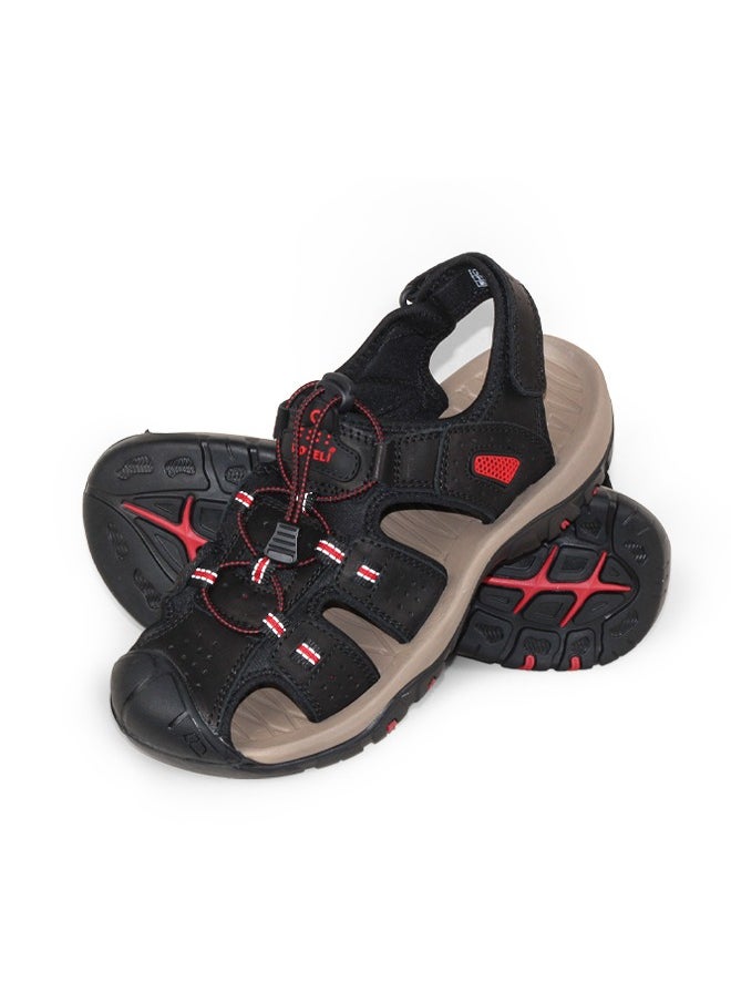 BOTELI Genuine Leather Upper Extra Size Men's Outdoor Trail Hiking Walking Sandals Summer Sports Beach Shoes for Men  - Image 1
