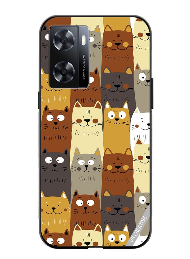 VR CREATIVE Protective Case Cover For OnePlus Nord N20 SE Different Scandy Cats On Color Design Multicolour - Image 1