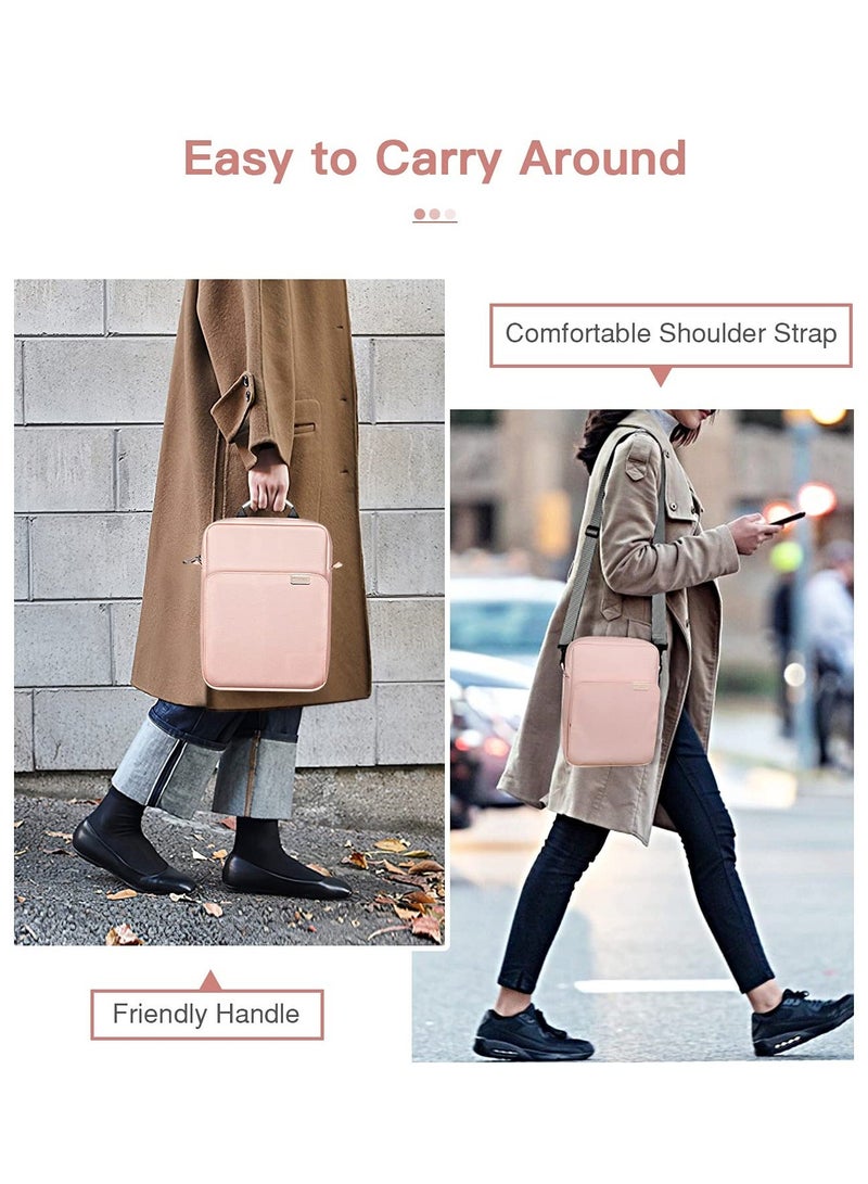 XiuWoo 9 To 11 Inch Tablet Sleeve Bag Fits for iPad air 5 10.Inches 2022 Pro M2 to 2018 10th 10.9 Air 4 Tab S8 Handle Carrying Case with Shoulder Strap Pink - Image 2