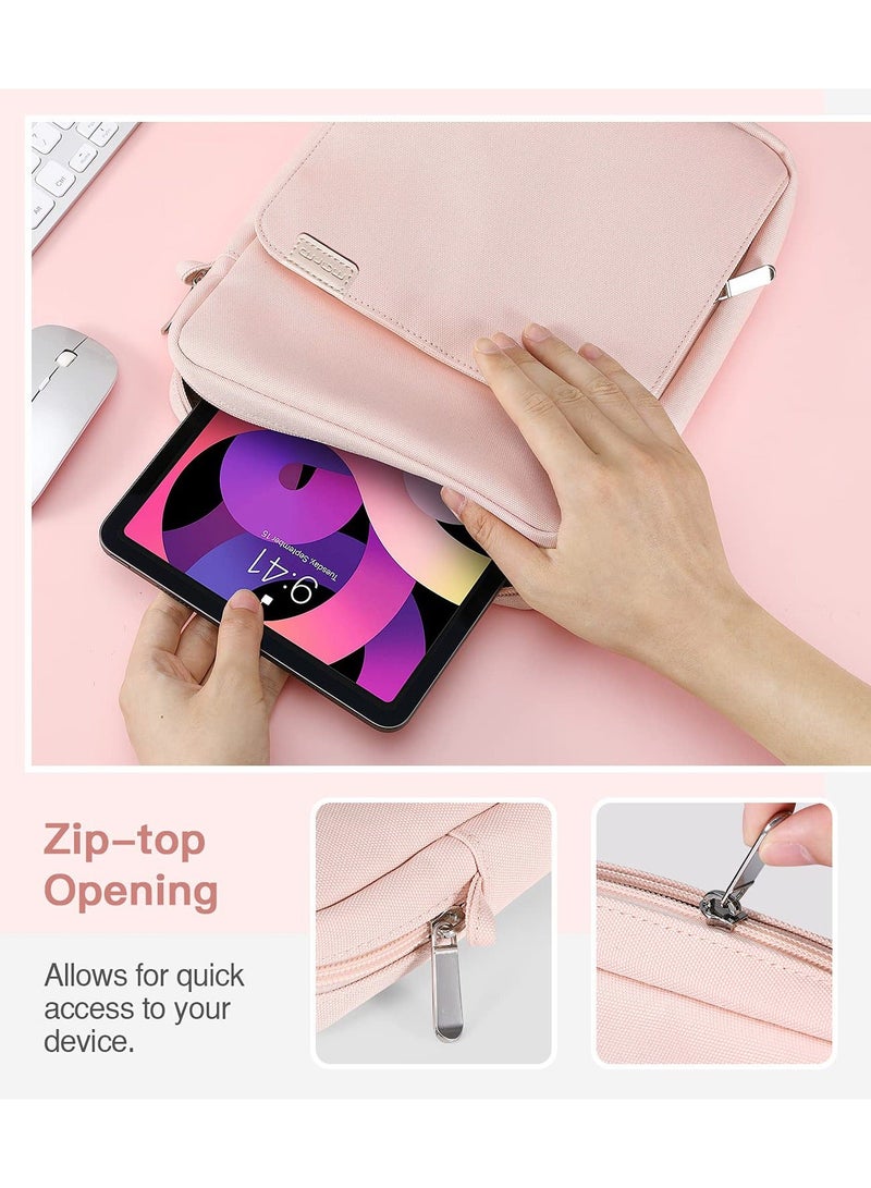 XiuWoo 9 To 11 Inch Tablet Sleeve Bag Fits for iPad air 5 10.Inches 2022 Pro M2 to 2018 10th 10.9 Air 4 Tab S8 Handle Carrying Case with Shoulder Strap Pink - Image 3