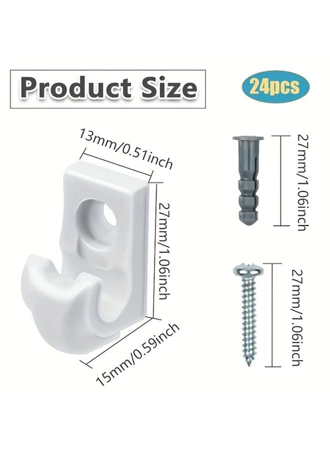 4pcs Plastic Ceiling Hooks For String Lights Plant Baskets Shoe Cabinets - Image 5