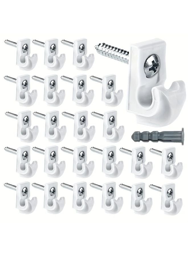 4pcs Plastic Ceiling Hooks For String Lights Plant Baskets Shoe Cabinets - Image 2