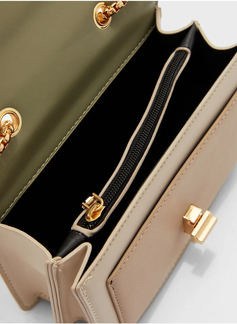 Ginger Colourbock Satchel Handbag