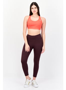 Adidas Women Brand Logo Padded Ultimate Medium Support Sports Bra, Red  - Image 4