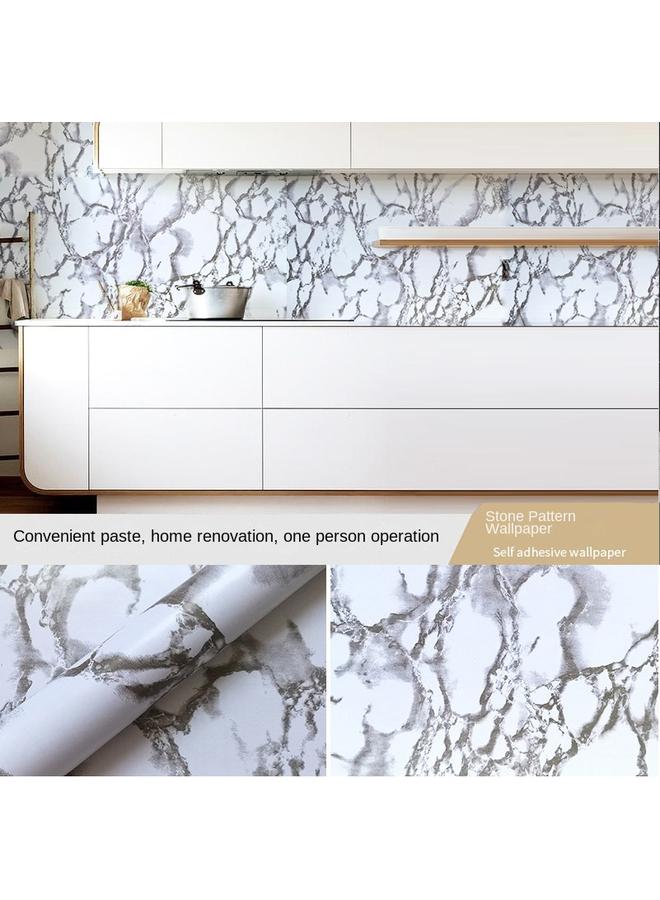 الأزرق جي دبليو ورق جدران رخامي أسود لاصقة ذاتية الالتصاق بنمط حمام عنبر تعديل ورق جدران شمال أوروبا للماء wallpaper - Image 1