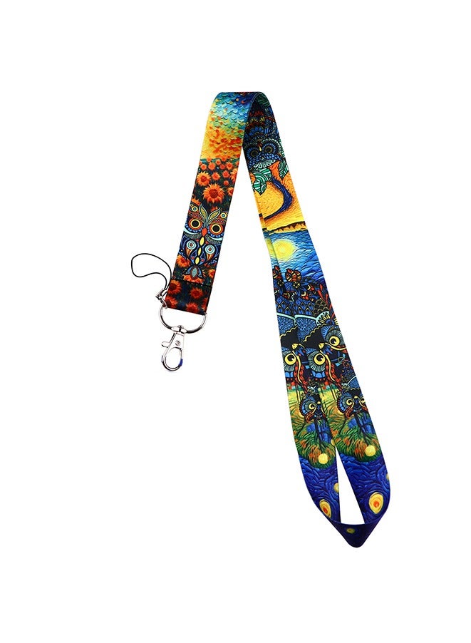 Owl/Sunflower/Starry Sky Neck Strap Lanyard Keychain- Versatile DIY Polyester Hanging Rope,ID Credit Card Pass Lanyard for Gym,Company, school,Keys & Accessories - Image 2