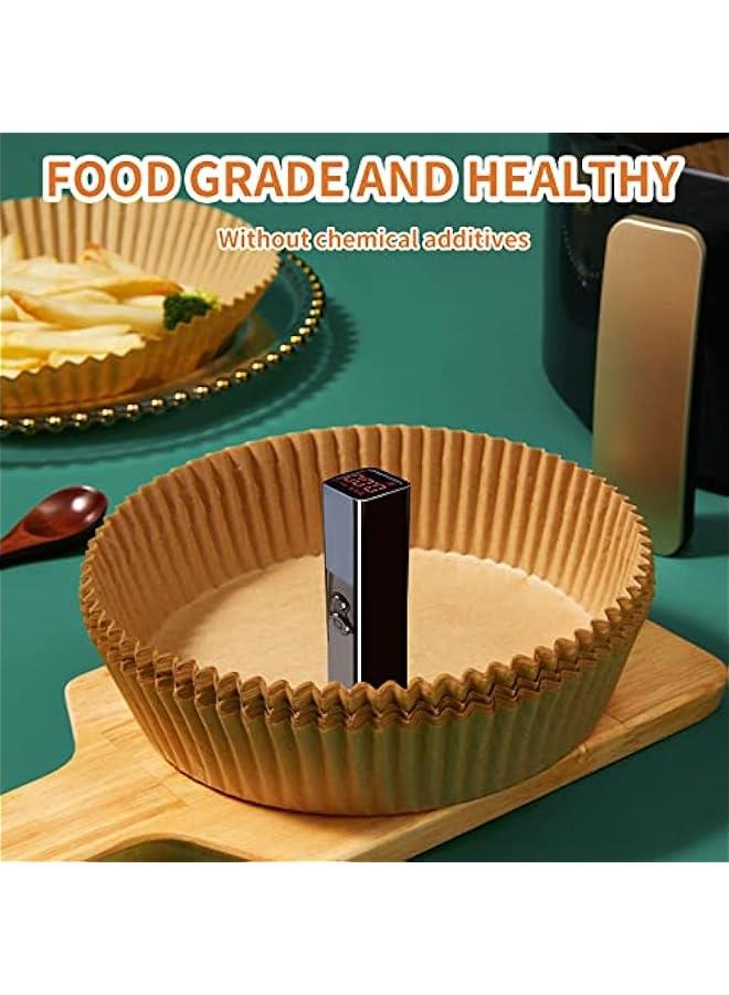 ورق بطانة قابل للتصرف لقلاية الهواء، 50 قطعة بحجم 7.9 بوصة، دائرية الشكل. ورق زبدة غير لاصق، مقاوم للزيت والماء. مثالي لقلاية الهواء، جهاز البخار، الخبز، الميكروويف، وغيرها. - Image 3