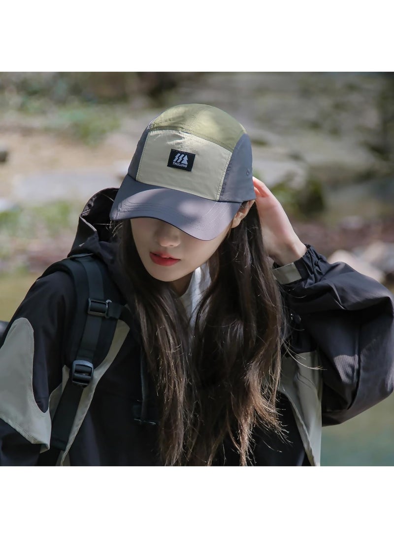 SOLARAE Fashionable Baseball Cap, Quick Dry Colorblock Sun Hat, Adjustable Breathable UV Protection Hat, 100% Washed Cotton Soft Unconstructed Snapback Baseball Hat, Unisex - Image 2