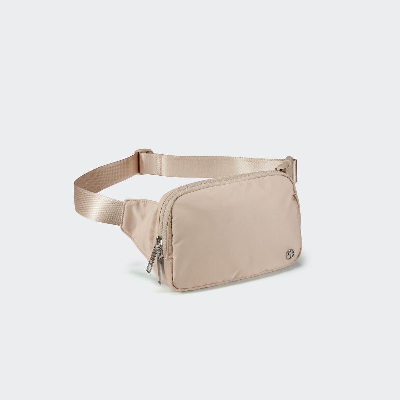Pander Belt Bag Large 2L, Nylon Fanny Pack Purse for Women and Men with Adjustable Strap, Raw Linen - Image 3