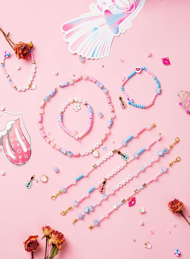 Goldwise Friendship Bracelet Kit for Fans, 2 Boxes Bracelet Making Kit with Clay, Glass, Glass Seed Beads and Heart Charms - Inspired by 2019's Iconic Album - Gifts Party Birthday - Image 4