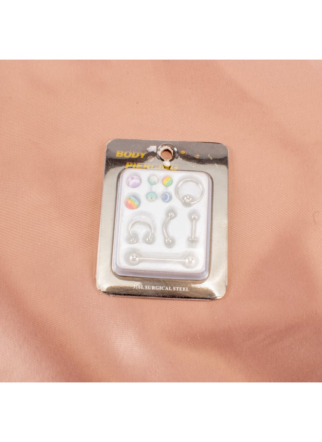 Generic Set of Silver Stainless Steel Body Piercing  - Image 2