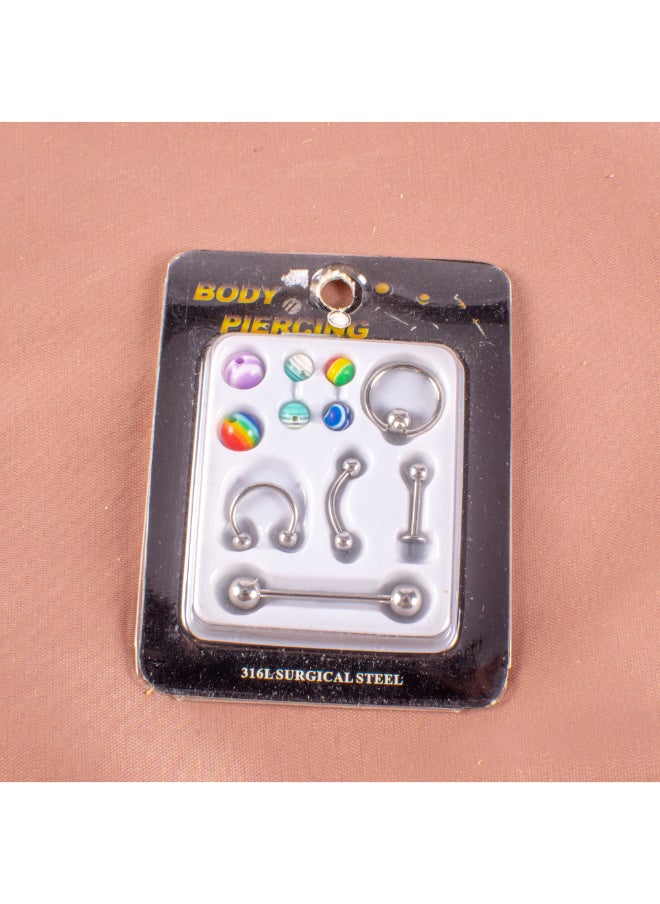 Generic Set of Silver Stainless Steel Body Piercing  - Image 1