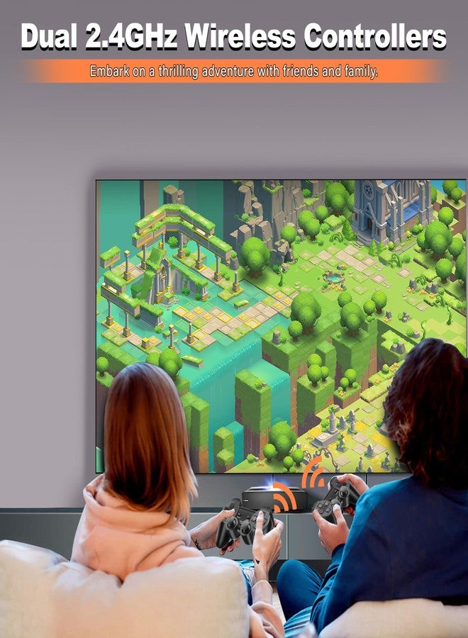 liuwei M8 Retro Game-Stick, Revisit Classic Games with Built-in 9 Emulators, 20,000+ Games, 4K HDMI Output, and 2.4GHz Wireless Controller for TV Plug and Play - Image 4