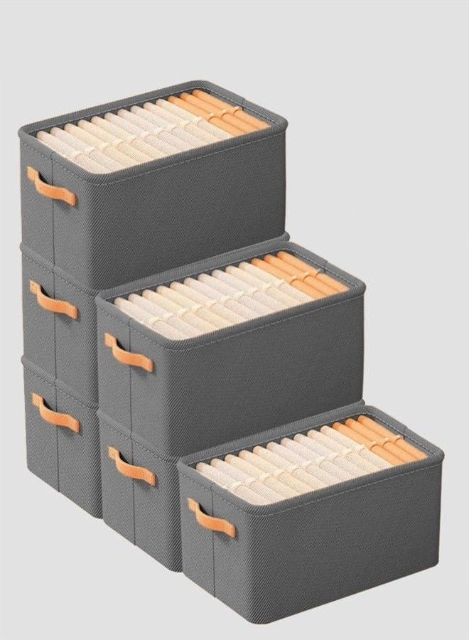 Large Foldable Closet Storage Bags with Handle and Steel Frame,Stackable Clothes Storage Bins Organizer Closet Organizers Storage Box for Clothes Wardrobe Home Bedroom,Clothes Storage Bag for Clothing Blankets,Bedding Comforters,1 Pack - Image 5