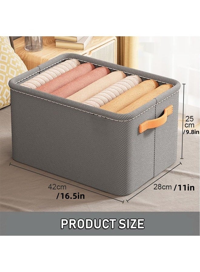 Large Foldable Closet Storage Bags with Handle and Steel Frame,Stackable Clothes Storage Bins Organizer Closet Organizers Storage Box for Clothes Wardrobe Home Bedroom,Clothes Storage Bag for Clothing Blankets,Bedding Comforters,1 Pack - Image 2