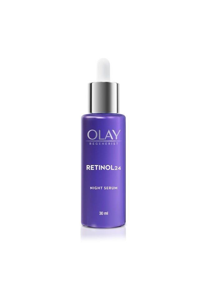 Olay Regenerist Retinol 24 Night Serum l Renews and Resurfaces Skin Overnight l No Redness or Irritation | Fragrance Free l Normal, Oily, Dry and Combination Skin l 30ml - Image 1