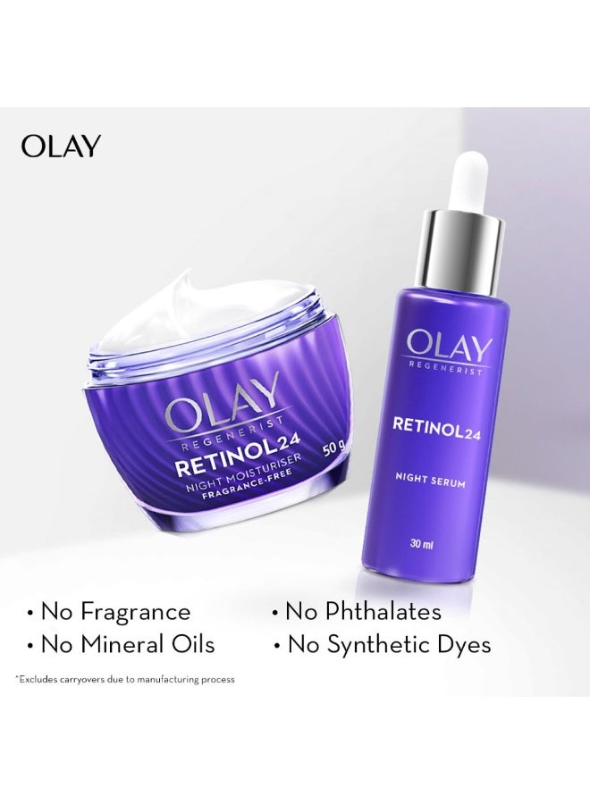 Olay Regenerist Retinol 24 Night Serum l Renews and Resurfaces Skin Overnight l No Redness or Irritation | Fragrance Free l Normal, Oily, Dry and Combination Skin l 30ml - Image 3