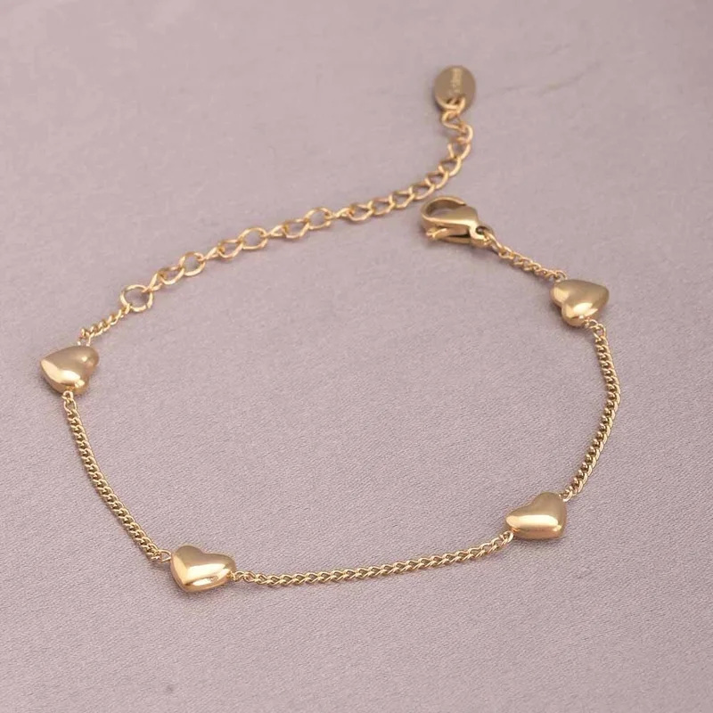 Palmonas 18k Gold Plated Lunar Heart Bracelet For Women - Waterproof & Anti-Tarnish