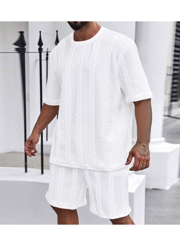 KUYING Round Neck Pullover Short Sleeved Shorts Sports Men's Suit  - Image 1