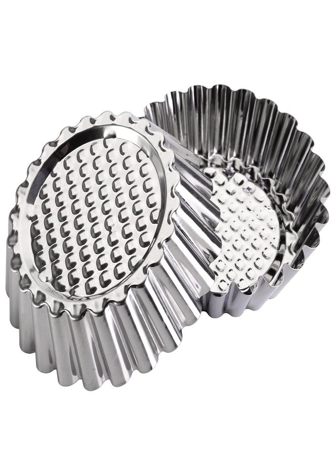 Dicunoy 30 PCS Egg Tart Mold for Baking, 3.8 Inch Stainless Steel Mini Tart Tin Pans, Ensaymada Molder Filipino, Pie Tartlet Cupcake Cake Muffin Mold - Image 3