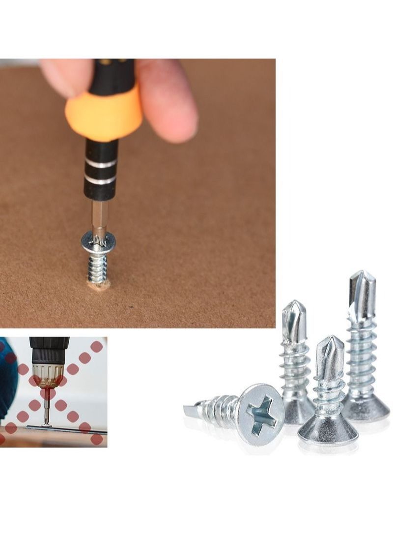 NIBEMINENT 110Pcs Cross Countersunk Head Drill Screw Set - M4.8 - Image 4