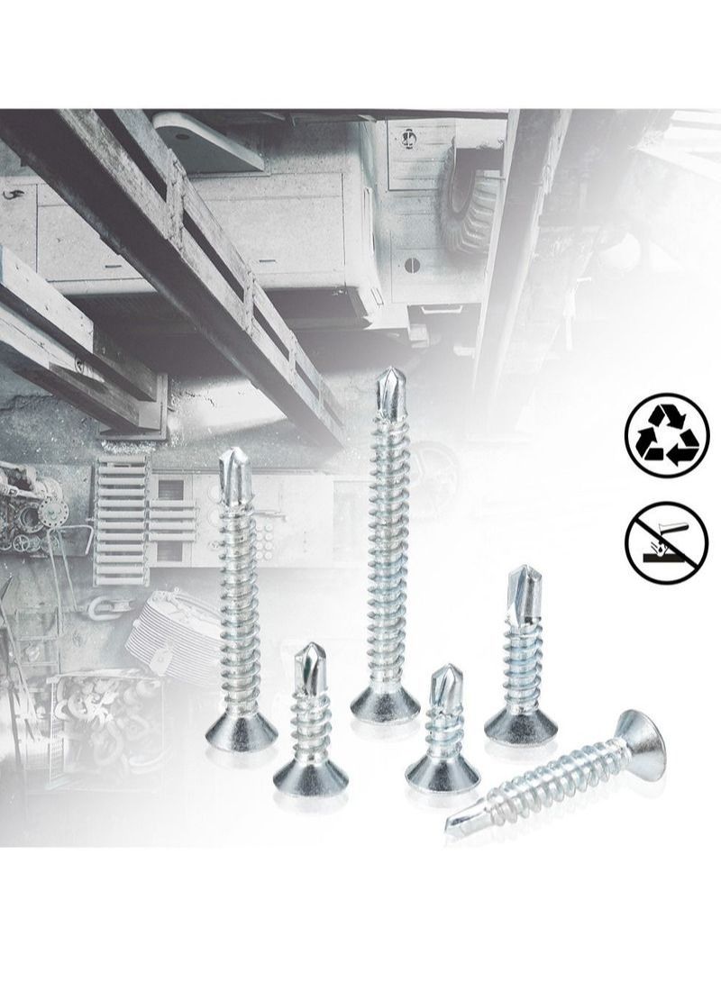 NIBEMINENT 110Pcs Cross Countersunk Head Drill Screw Set - M4.8 - Image 3