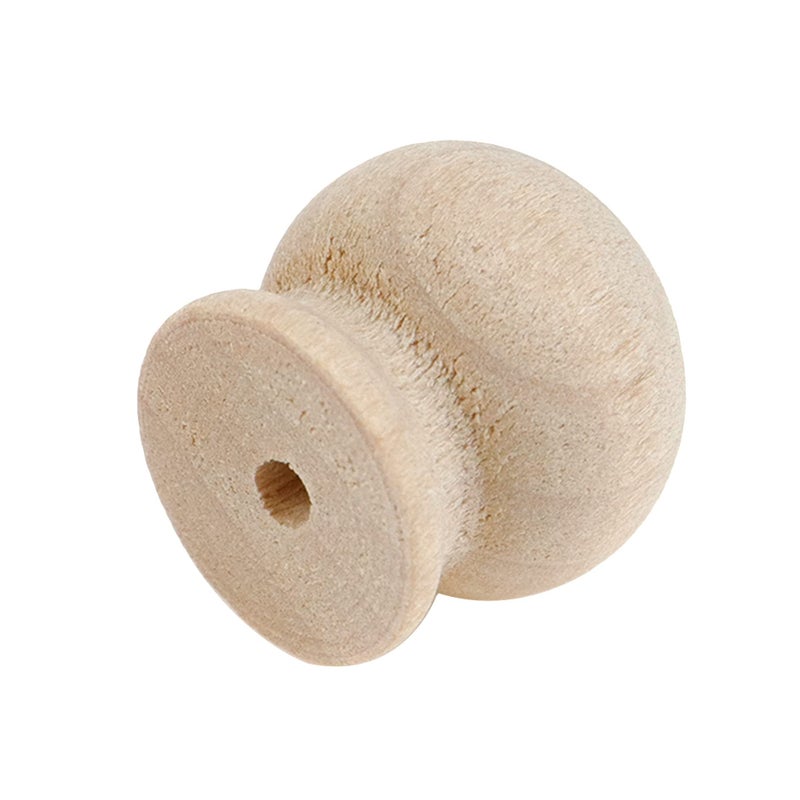 Oedema 20Pcs Mini Furniture Knobs Wooden Cabinet Pull Knobs Unfinished Drawer Bookcase Pull Handle Knobs 0.7""?0.7""  With Screws - Image 3