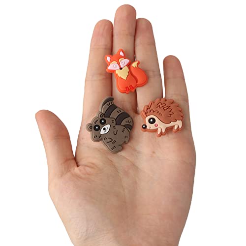 mortd Jungle Animals Shoe Decoration Charms, 30PCS Jungle Safari Animals Monkey Lion Tiger Zebra Elephant Shoe Charms for Shoe Wristband, PVC Shoe Charm Accessories for Party Favors Birthday Gifts - Image 2