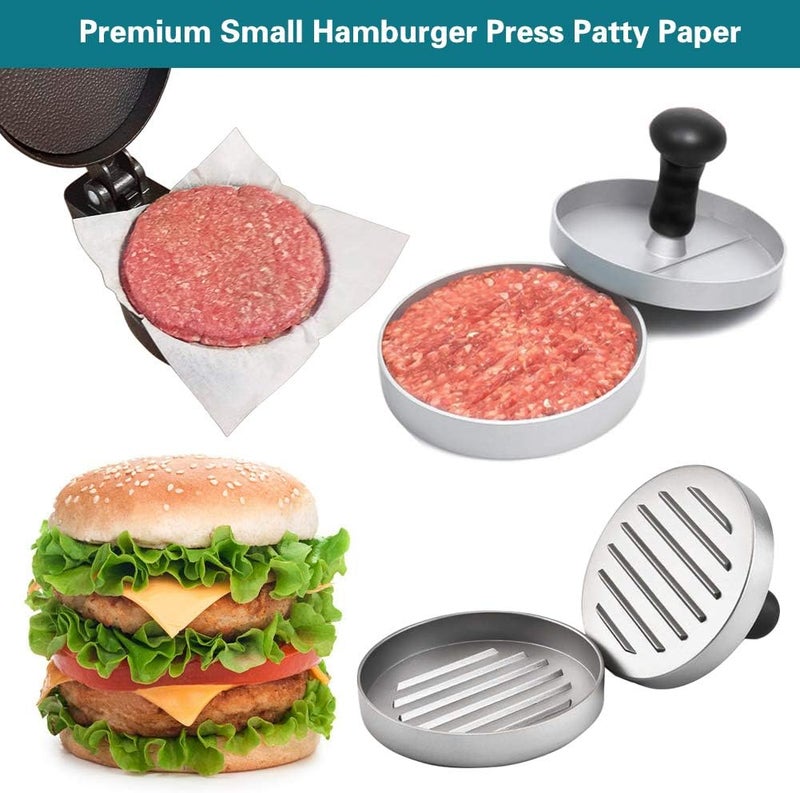 BYKITCHEN Parchment Paper Squares, 4x4 Inch, Set of 300, Small Hamburger Patty Paper/Nonstick Precut Square Baking Parchment for Separating Small Burger Patty, Cookies & Other Foods, or Baking & Candy Wrapper - Image 5
