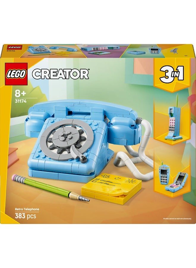 LEGO Creator 3In1 Retro Telephone 31174 Toy Building Set - Image 2