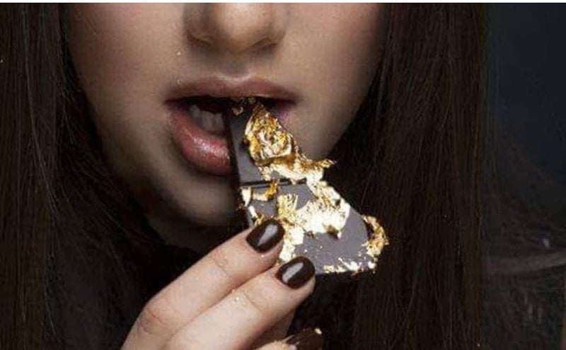 GSWC Gold Leaf 24k Edible Gold Vark Size 75MMx50MM 5 Gold Leaf Sheets For Sweets Cake Confitionary Ice Creams Anti Aging Spa 5 - Image 2