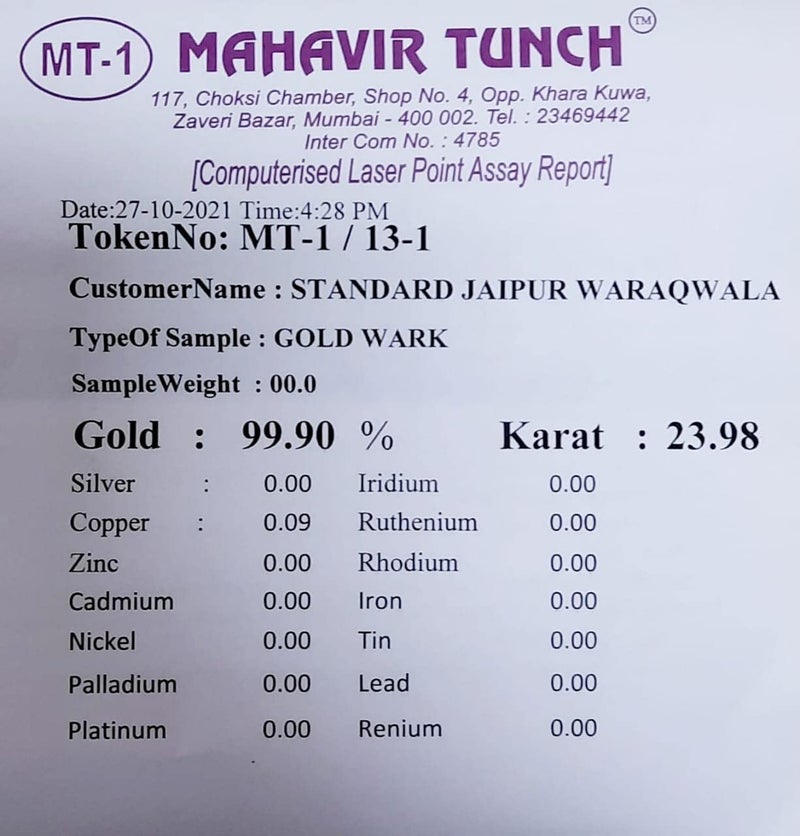 GSWC Gold Leaf 24k Edible Gold Vark Size 75MMx50MM 5 Gold Leaf Sheets For Sweets Cake Confitionary Ice Creams Anti Aging Spa 5 - Image 4