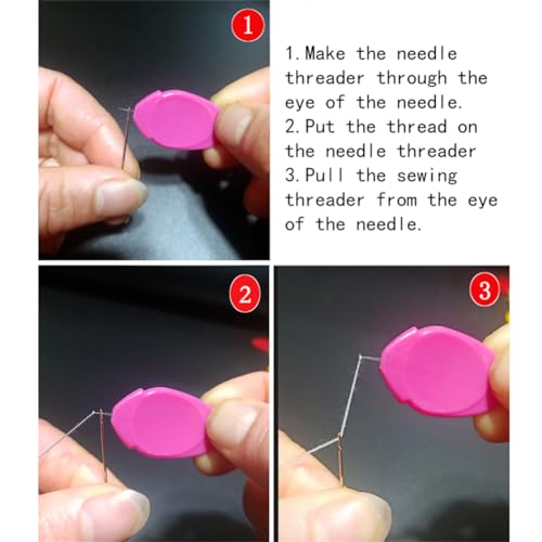 Much Hotter Needle Threaders, Needle Threader Tool, Needle Threaders for Hand Sewing with Clear Box, Simple Needle Threader Great for Needle Work, Sewing Machine, Embroidery, Cross-Stitch,10Pcs Colors Random - Image 3