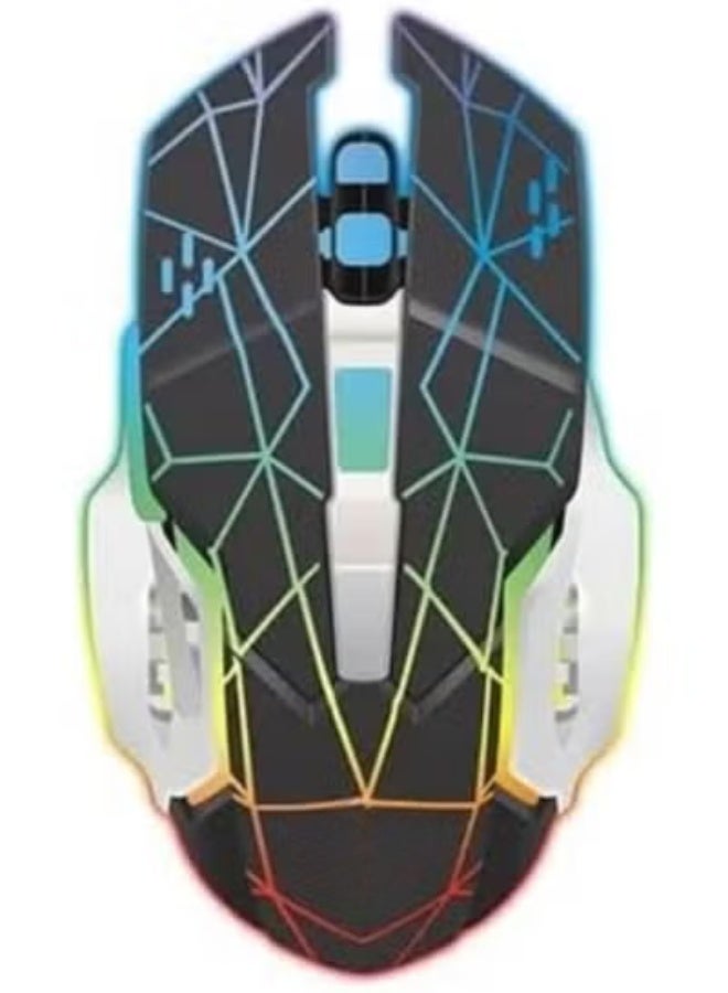 Gaming Wireless Mouse - Ergonomic Design with Side Buttons, Scroll Wheel & RGB Lighting
