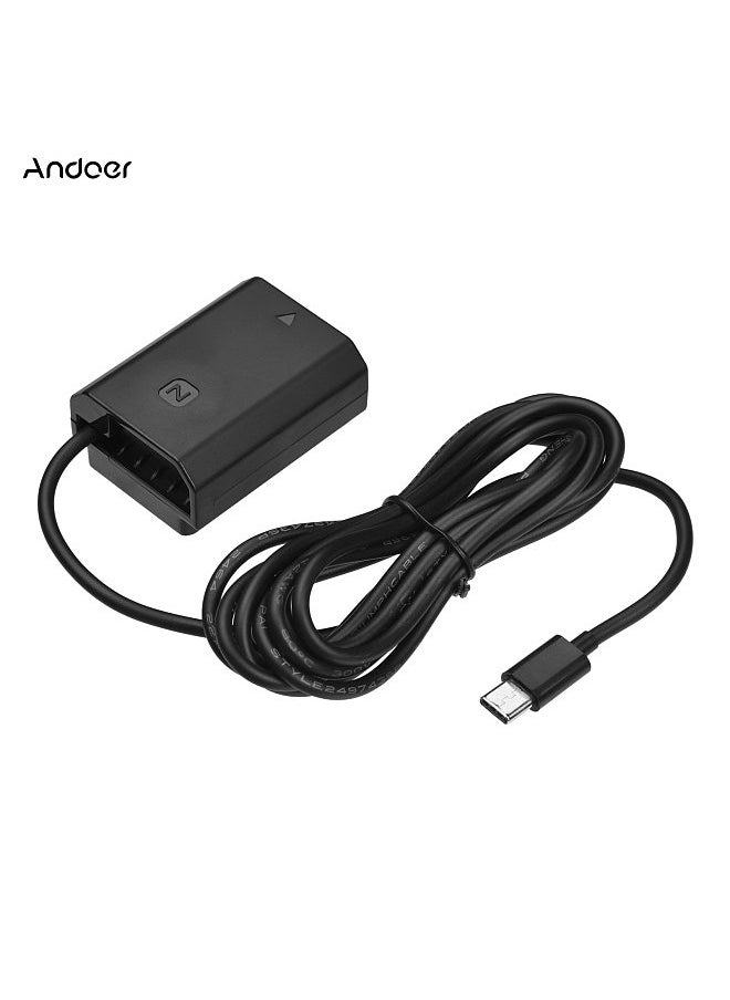 ANDOER - DC Coupler Dummy Battery Type-C USB-C Plug for NP-FZ100 Battery Replacement for Sony Alpha Alpha A6600 A7C A7III A7S III A7RIII A7R IV A9 A9 II A9R A9S Cameras - Image 1