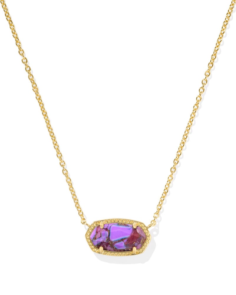 Kendra Scott Elisa Necklace in 14k Gold-Plated Brass, Violet Magnesite, Fashion Jewelry for Women - Image 1