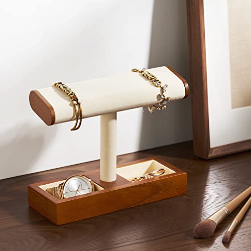 Oirlv Solid Wood Watch Display Stand T-bar Watch Stand for Men and Women Jewelry Accessory Organizer for Store and Home(SM19201) - Image 3