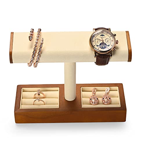 Oirlv Solid Wood Watch Display Stand T-bar Watch Stand for Men and Women Jewelry Accessory Organizer for Store and Home(SM19201) - Image 4