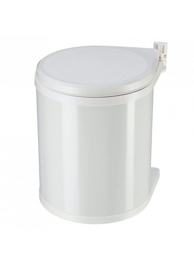 Hailo Hailo 3555-001 Compact-Box M Built-in Pull-Out Waste bin | 1 x 15 liters / 4.0 gallons | Lid Lift System | for hinged Door Base cabinets from 15.7 in | White | Made in Germany, 15l  - Image 1