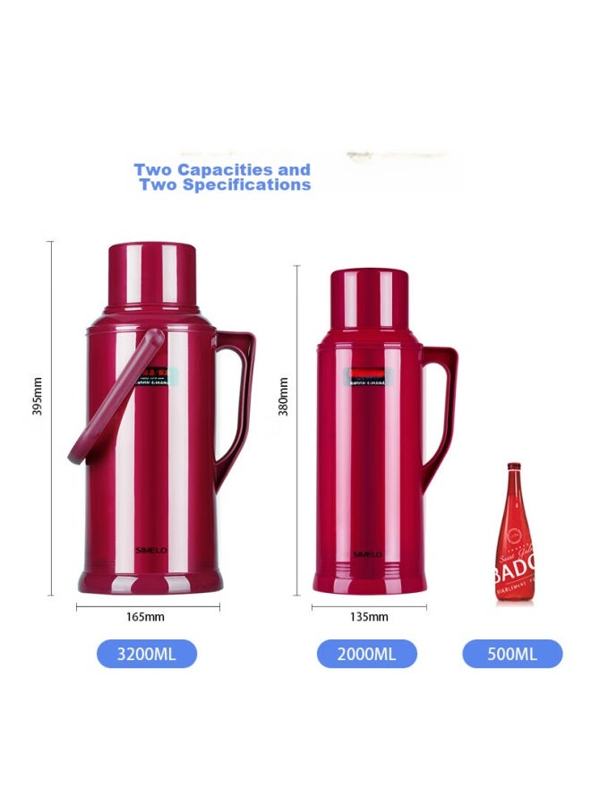 Simelo Insulated Pitcher, Large Capacity Glass Inner Liner, Hot Water Kettle, Dorm Water Bottle, Thermos, Warm Water Jug, 3.2l - Image 3