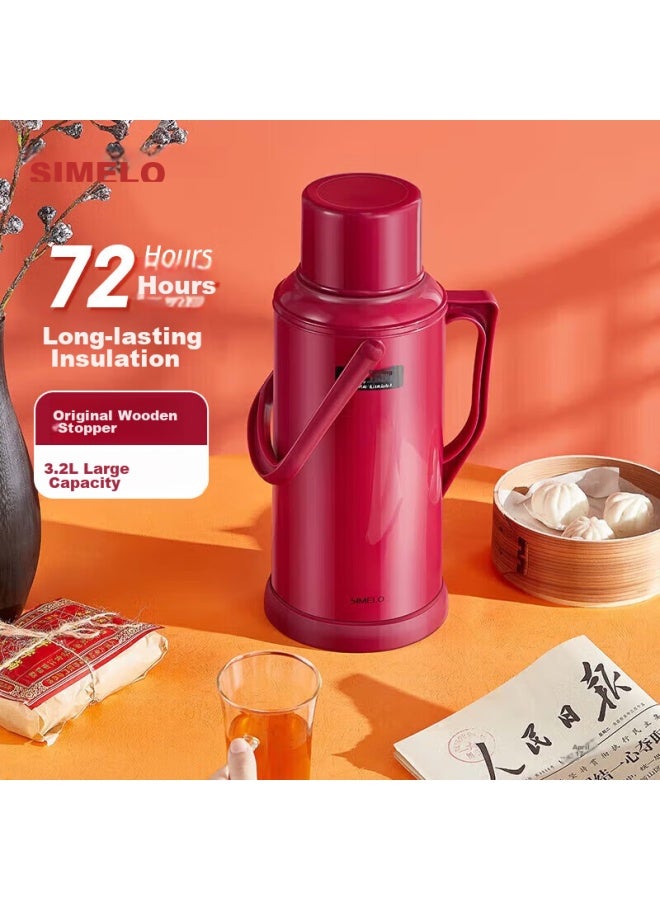 Simelo Insulated Pitcher, Large Capacity Glass Inner Liner, Hot Water Kettle, Dorm Water Bottle, Thermos, Warm Water Jug, 3.2l - Image 5