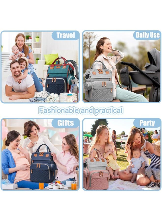 SHITIESHOU Diaper Bag Backpack Baby Bag for Mom Dad with Changing Pad, 19 Pockets, Large Waterproof Travel Baby Girl Boy Toddle Diaper Bag with Insulated Pocket, Baby Shower Gifts, Colorful - Image 5