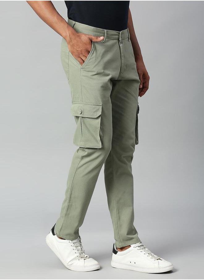 Dennis Lingo Tapered Fit Cotton Cargos Trousers by Styli  - Image 3