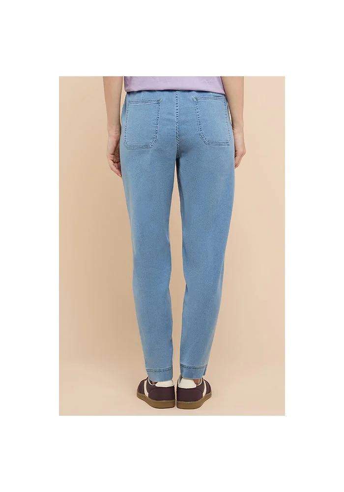 R&b  Washed Mom Fit Jeans with Button Closure for Women | Best Price UAE