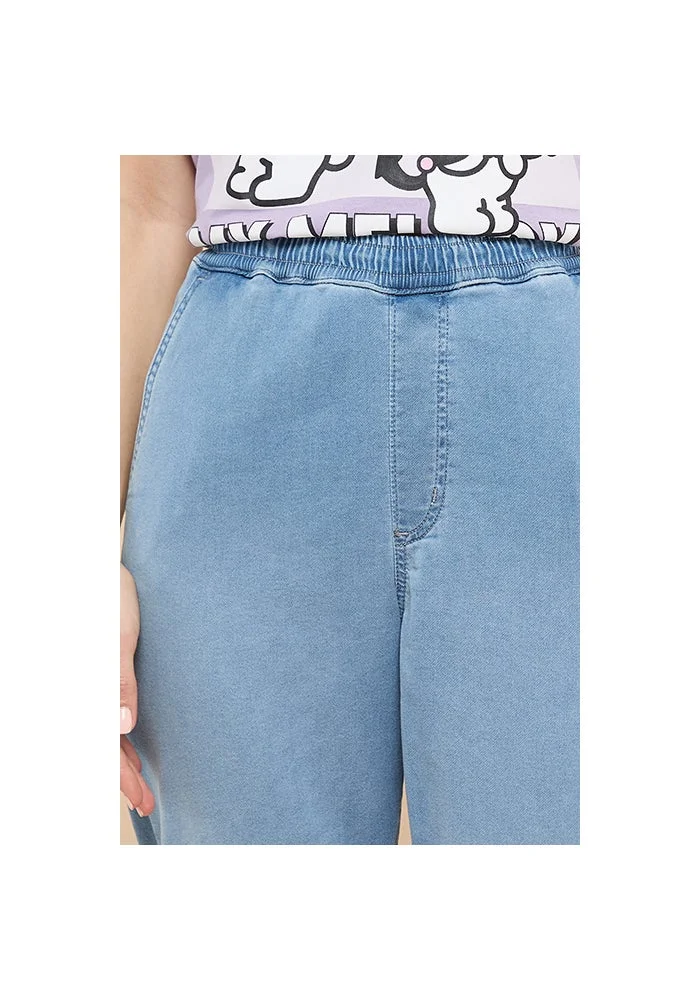 R&b  Washed Mom Fit Jeans with Button Closure for Women | Best Price UAE