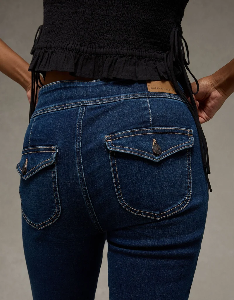 American Eagle  AE Next Level Low-Rise Kick Bootcut Jean for Women | Best Price UAE
