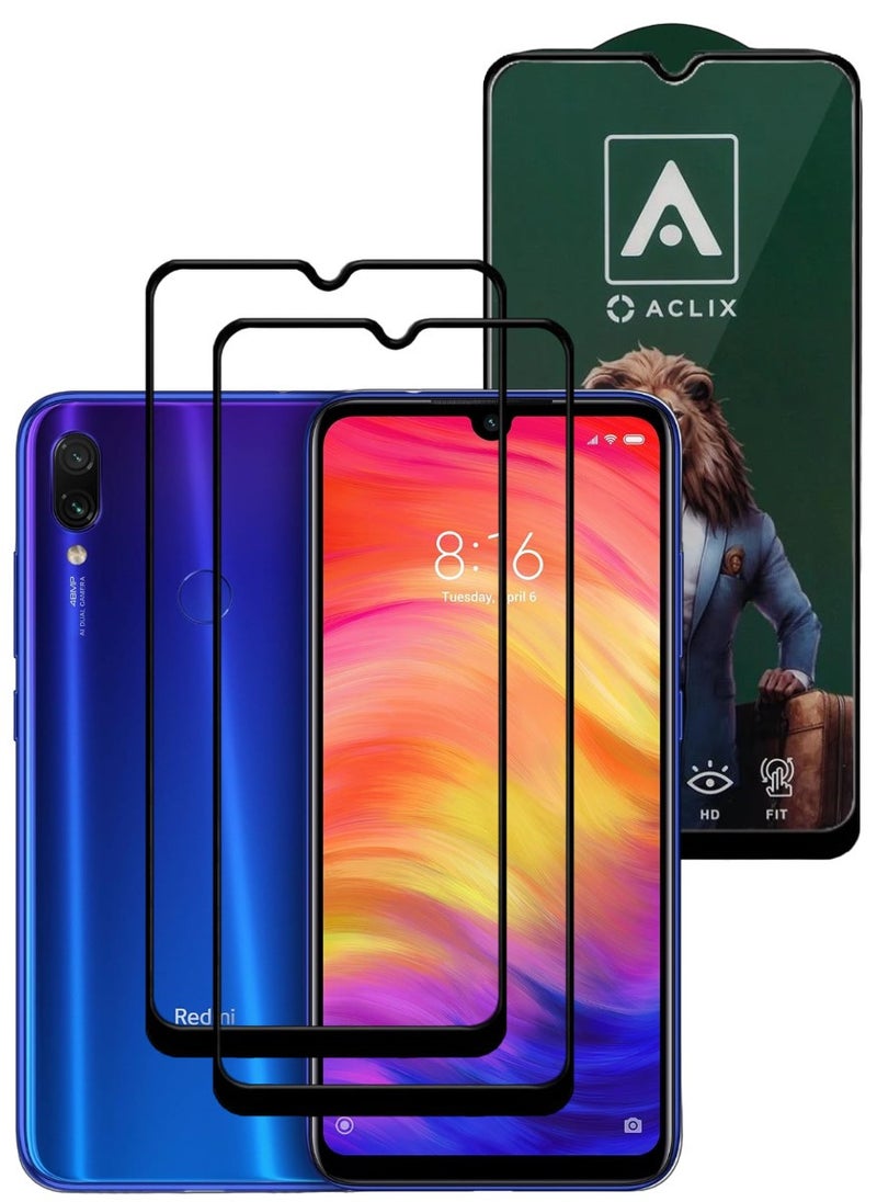 ACLIX 2 Pieces Antistatic ESD Dustproof Premium Quality High Definition Tempered Glass Screen Protector Designed For Xiaomi Redmi Note 7 - Image 1