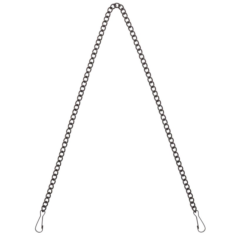 Bieye Metal Chain with Safety Hooks for Tiffany Style Stained Glass Window Panel Hangings 30 inches Long Black Electrophoretic Coating Chain001