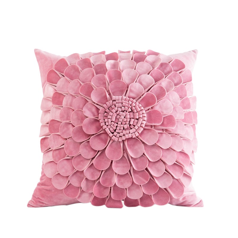3D Flower-shaped Pillow Case Soft Cushion Cover Romantic Pillowcase With Hidden Zipper for Home Decor Bed Sofa Bedroom Car Decorative Pillowcase 18x18 Inch - Image 1