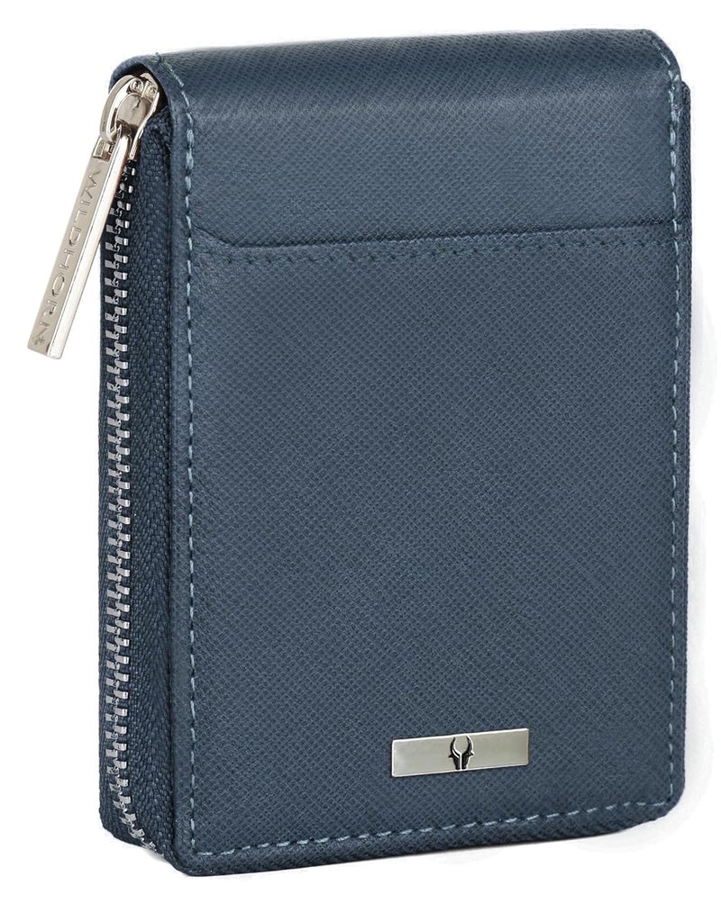 Wildhorn محفظة جلدية للرجال محمية بتقنية RFID، زرقاء - Image 1